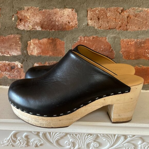 Nisolo Shoes - Nisolo All-Day Heeled Clogs Black Size 9